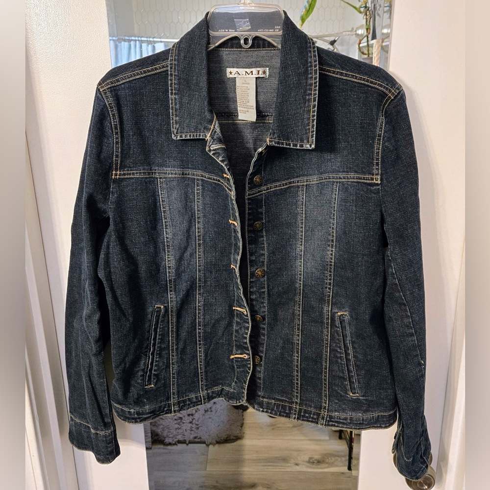 A.M.I stretchy Jean Jacket - Size L